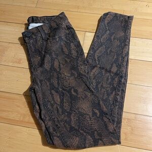 Woman’s Paige faux snakeskin Jean